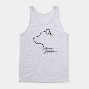 Proud American Staffordshire Terrier profile dog lover Tank Top